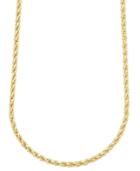 14k Gold Necklace, 24 3mm Square Link Polished Chain