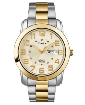 Timex Watch, Men's Two Tone Stainless Steel Bracelet 39mm T2n439um