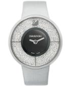 Swarovski Watch, Women's Swiss Crystalline Silver-tone Structured Fabric Strap 40mm