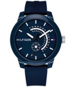 Tommy Hilfiger Men's Navy Silicone Strap Watch 44mm