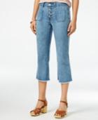 Indigo Rein Juniors' Four-button Cropped Jeans