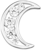 Diamond Moon Single Earring (1/5 Ct. T.w.) In 14k White Gold