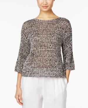 Eileen Fisher Organic Cotton-blend Boxy Top