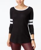 Ultra Flirt Juniors' Waffle-knit Top