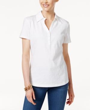 Karen Scott Cotton Polo Top, Only At Macy's