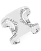 Vince Camuto Silver-tone Pave Cutout Cuff Bracelet
