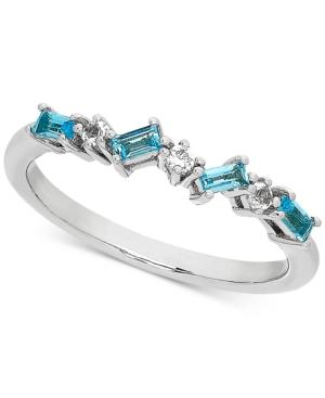 Lab-created Emerald (3/8 Ct. T.w.) & White Sapphire Accent Ring In 14k Gold-plated Sterling Silver (also Available In Amethyst & Blue Topaz)