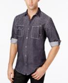 Inc International Concepts Men's Chambray Jacquard Shirt, Created For Macy's