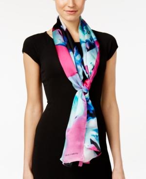 Vince Camuto Orchid Explosion Silk Oblong Scarf