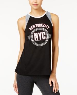 Material Girl Active Juniors' Pro Sequined Graphic Muscle T-shirt