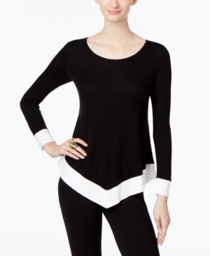 Inc International Concepts Colorblocked Handkerchief-hem Sweater, Created For Macy's