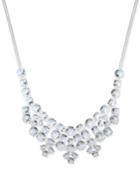 Charter-club Silver-tone Multi-crystal Statement Necklace, Only At Macy's