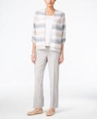 Alfred Dunner Acadia Collection Striped Layered-look Top