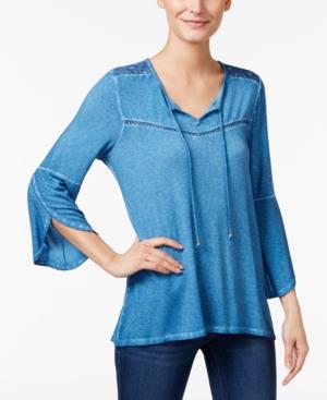 Style & Co. Tulip-sleeve Peasant Top, Only At Macy's