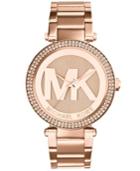 Michael Kors Women's Parker Rose Gold-tone Stainless Steel Bracelet Watch 33mm Mk5865