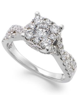 Prestige Unity Diamond 14k White Gold Twist Ring (1-1/4 Ct. T.w.)