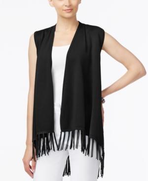 Joseph A Fringe Sweater Vest