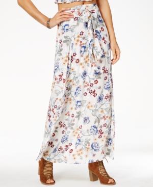 American Rag Juniors' Printed Faux-wrap Maxi Skirt, Created For Macy's