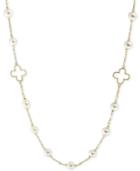 Pearl By Effy White Cultured Freshwater Pearl (6mm) 32 Statement Necklace In 14k Gold