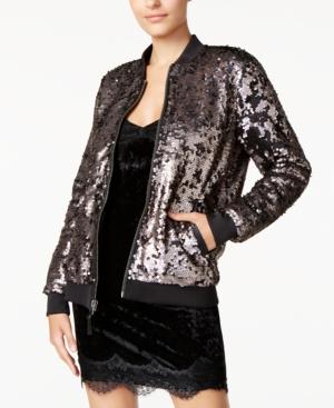 Guess Delilah Sequined Bomber Jacket