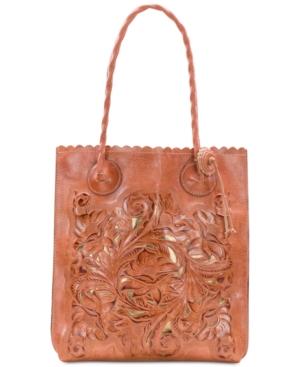 Patricia Nash Floral Tooled Medium Tote