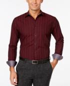 Tasso Elba Men's Striped Contrast Cuff Shirt, Only At Macy's