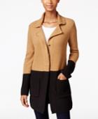 Style & Co. Colorblocked Sweater Jacket, Only At Macy's