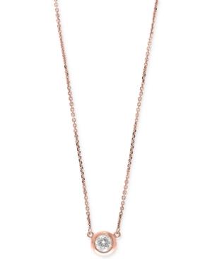 Effy Diamond Bezel Pendant Necklace (3/8 Ct. T.w.) In 14k White, Yellow, Or Rose Gold
