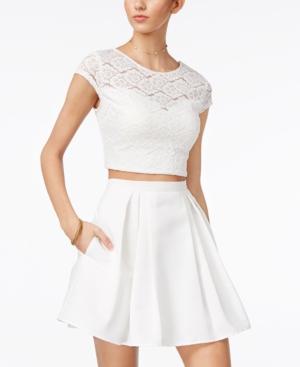 Teeze Me 2-pc. Lace Fit & Flare Dress