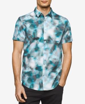 Calvin Klein Men's Textured Print Cotton Shirt