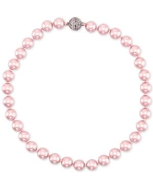 Nina Gold-tone Swarovski Ball & Colored Pearl 17 Magnetic Collar Necklace, Created For Macy's