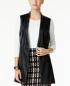 Alfani Faux-leather Vest, Only At Macy's