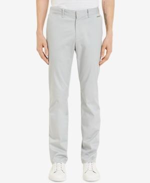 Calvin Klein Men's Flat-front Sateen Pants