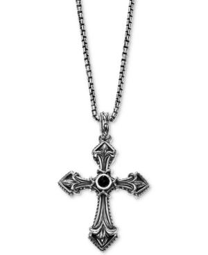 Scott Kay Men's Onyx (5mm) Cross 26 Pendant Necklace In Sterling Silver