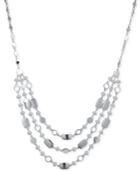 Nine West Silver-tone Multi-row Necklace