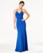 B Darlin Juniors' Lace-back Fitted Gown