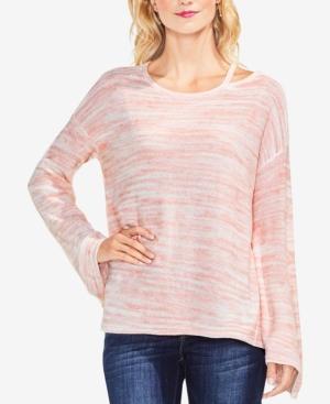 Vince Camuto Cutout-neck Space-dyed Sweater