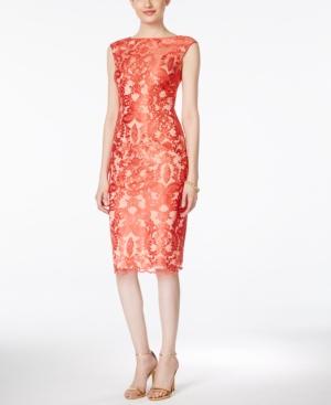 Vince Camuto Lace Cap-sleeve Sheath Dress