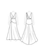 Customize: Remove Skirt Split - Fame And Partners Draped Maxi Dress With Train Skirt