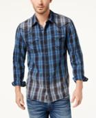 True Religion Men's Studded Plaid Shirt