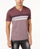 Inc International Concepts Men's Pattern Blocked Henley, Created For Macy's