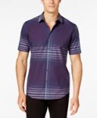Alfani Men's Slim-fit, Only At Macy's Spaced Plaid Short-sleeve Shirt, Only At Macy's