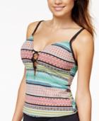 Bleu By Rod Beattie Push-up Plunge Tankini Top Women's Swimsuit