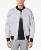 Calvin Klein Men's Oversized Striped Bomber Jacket