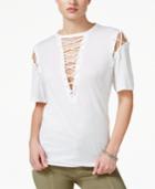 Guess Short-sleeve Lace-up T-shirt