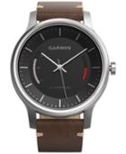 Garmin Unisex Vivomove Premium Brown Leather Strap Activity Tracking Smart Watch 42mm 010-01597-22