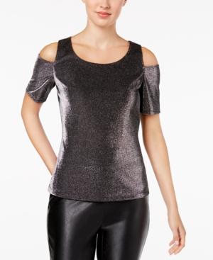 Nine West Metallic Cold-shoulder Top