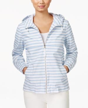 Tommy Hilfiger Striped Hooded Anorak Jacket