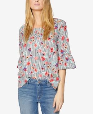 Sanctuary Joy Cotton Bell-sleeve Top