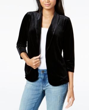 Maison Jules Velvet 3/4-sleeve Blazer, Created For Macy's
